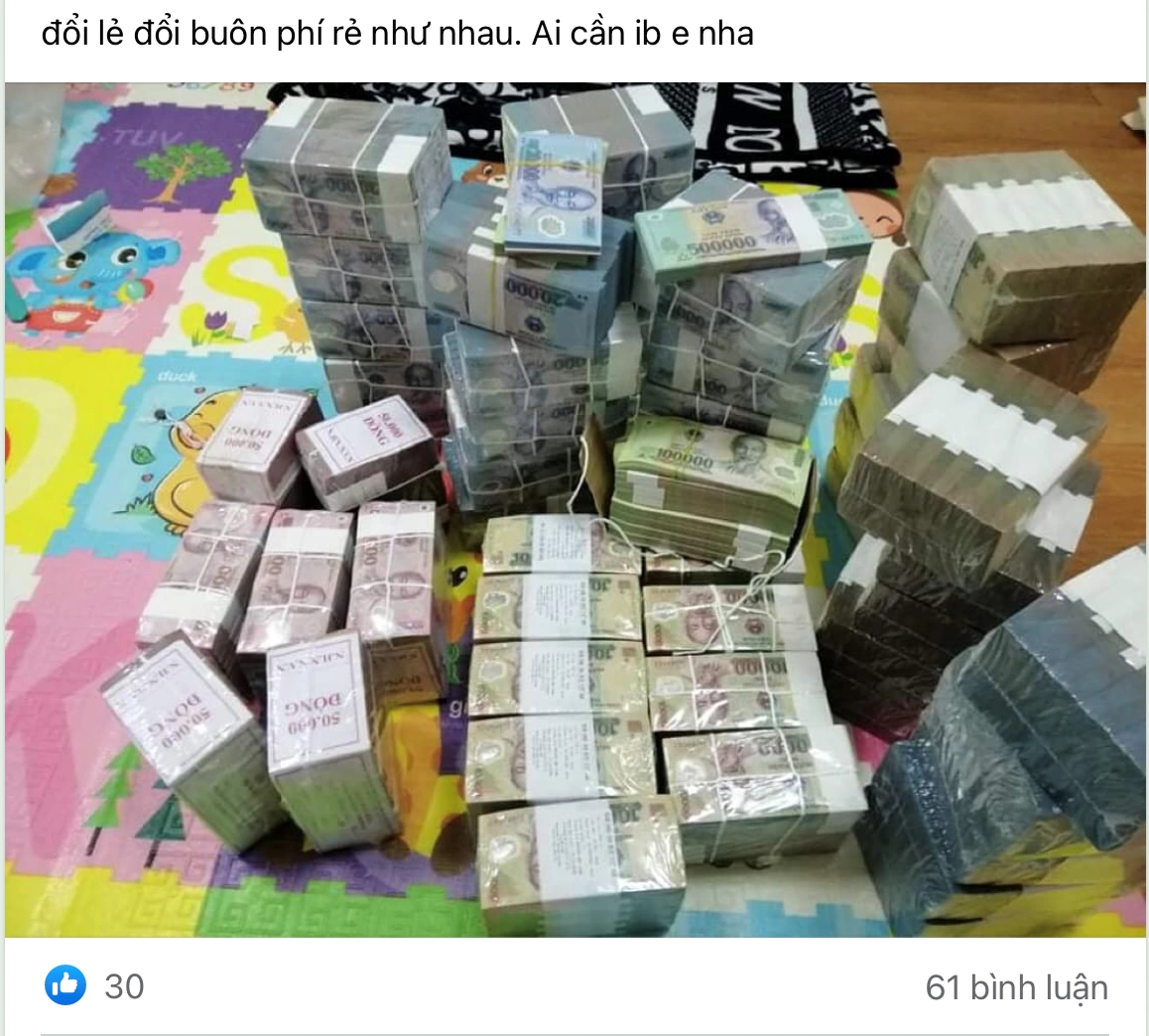 Cảnh giác trước ‘bẫy’ đổi tiền lẻ, tiền mới dịp cuối năm
