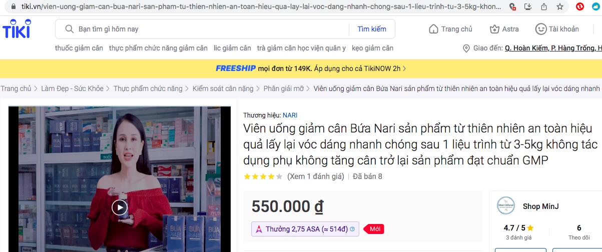 Nhiều nơi quảng cáo viên uống giảm cân như thuốc chữa bệnh