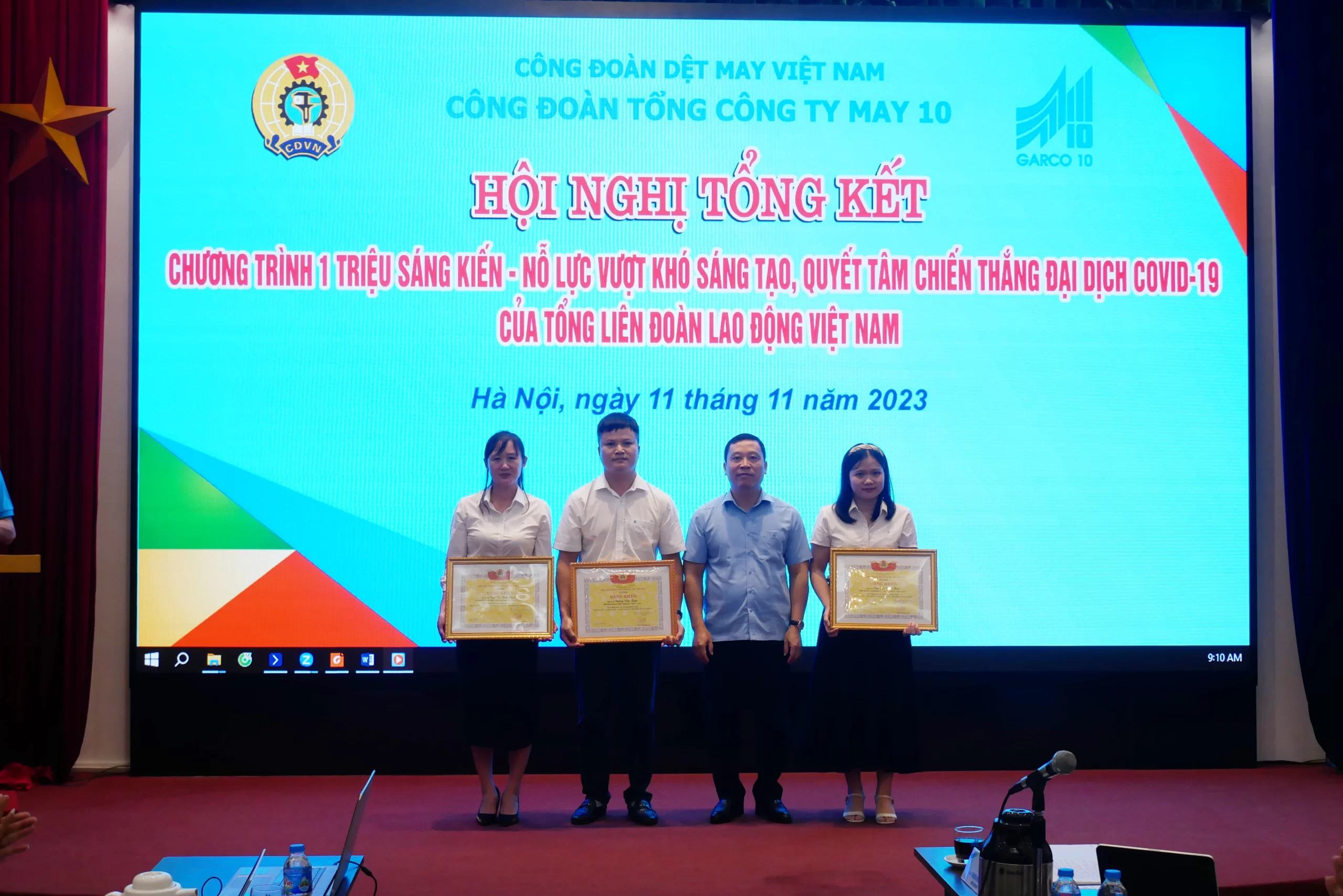 Công đoàn May 10 tổng kết và khen thưởng Chương trình “1 triệu sáng kiến” do Tổng Liên đoàn phát động