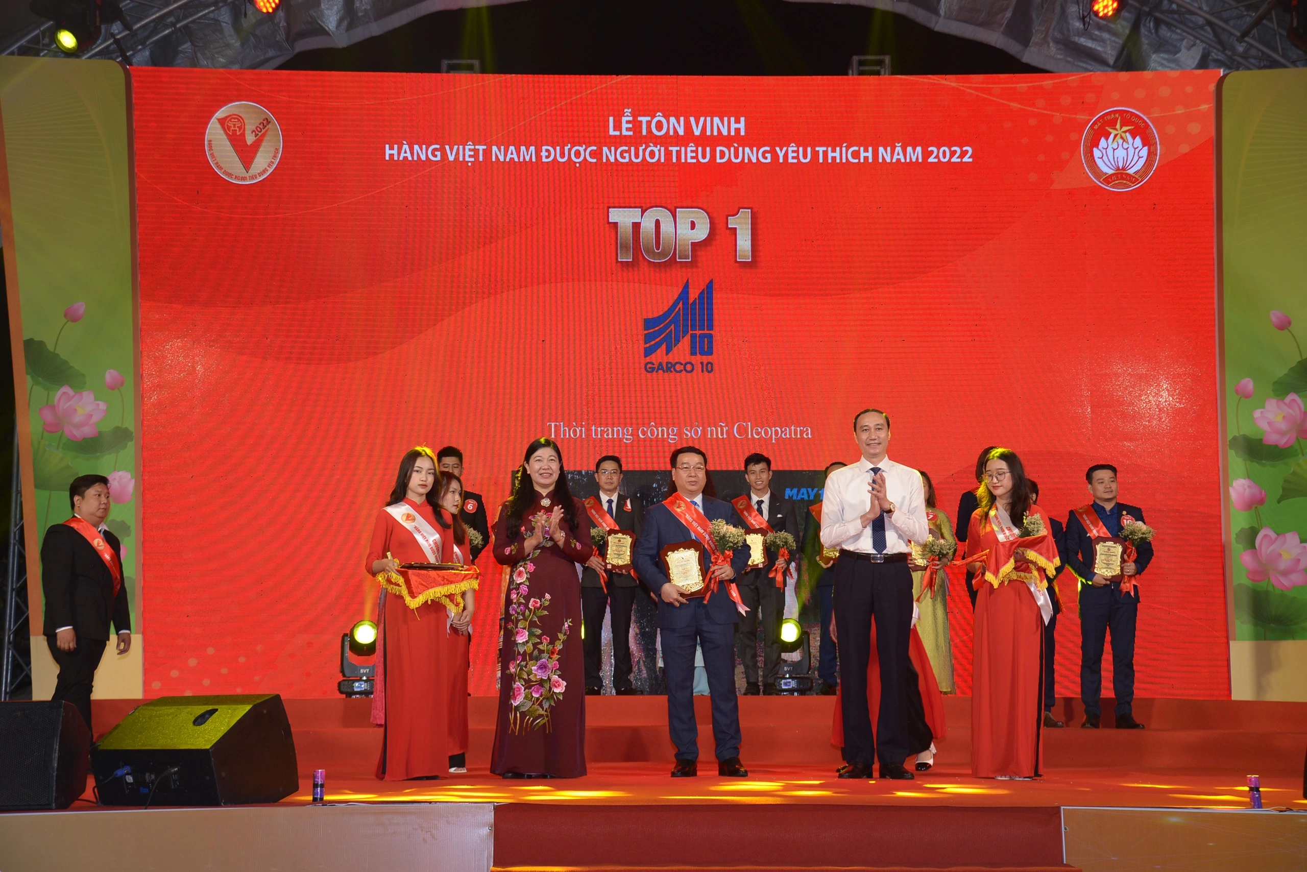 Sản phẩm May 10 được tôn vinh Top 1 hàng Việt Nam được người tiêu dùng yêu thích năm 2022