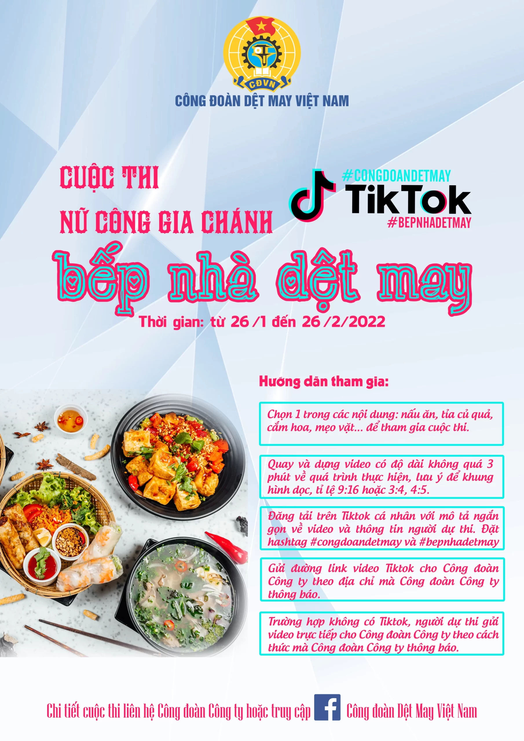 Đoàn viên công đoàn May 10 tích cực hưởng ứng cuộc thi “Bếp nhà Dệt may”