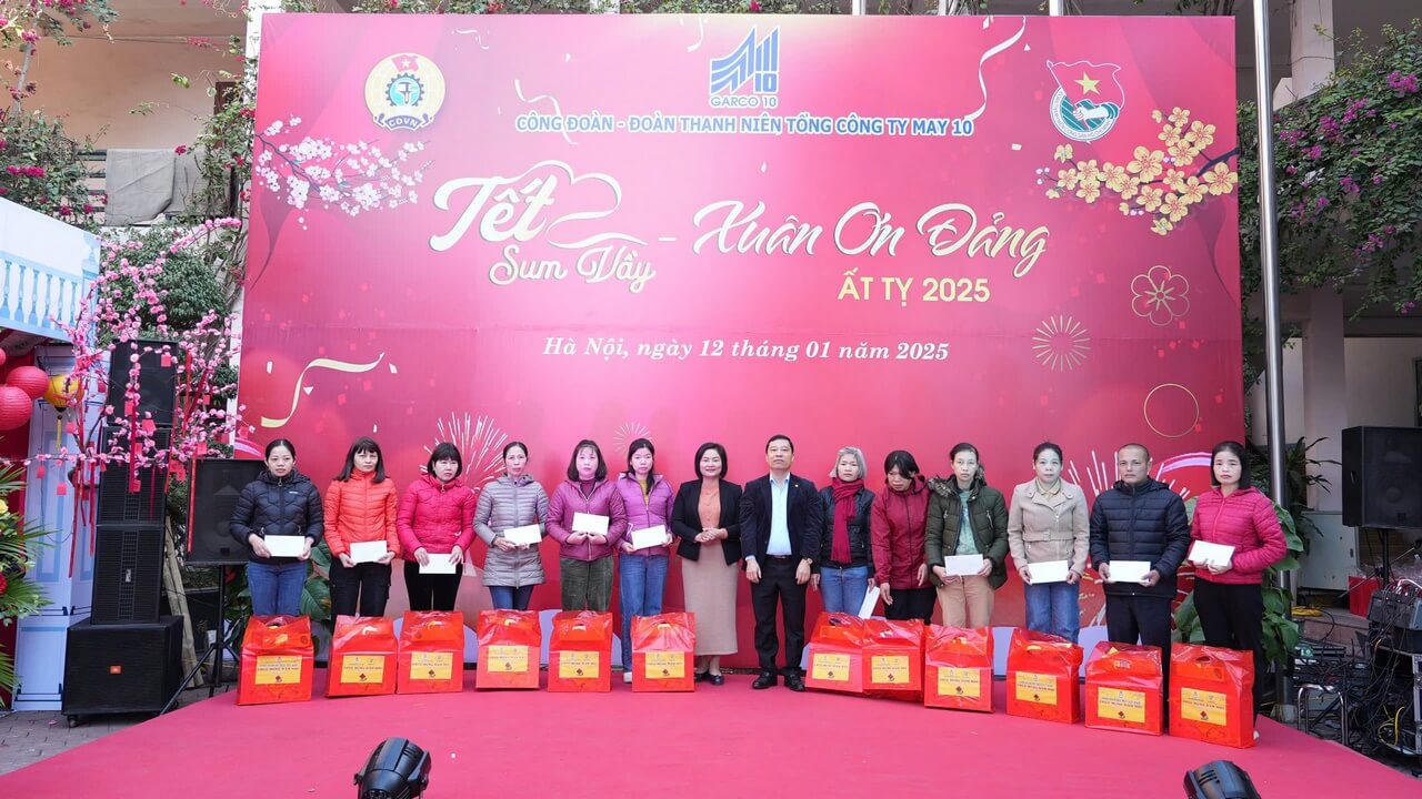 ẤM ÁP CHƯƠNG TRÌNH “TẾT SUM VẦY, XUÂN ƠN ĐẢNG NĂM 2025” TẠI MAY 10