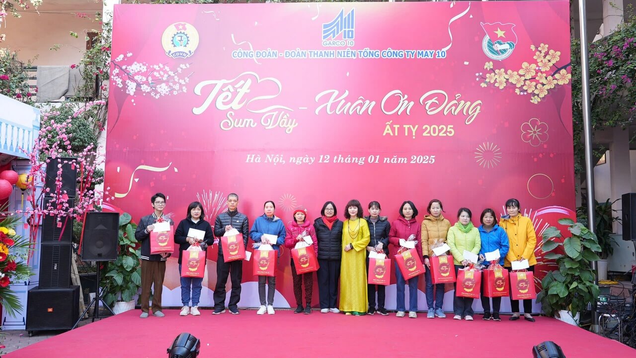 ẤM ÁP CHƯƠNG TRÌNH “TẾT SUM VẦY, XUÂN ƠN ĐẢNG NĂM 2025” TẠI MAY 10