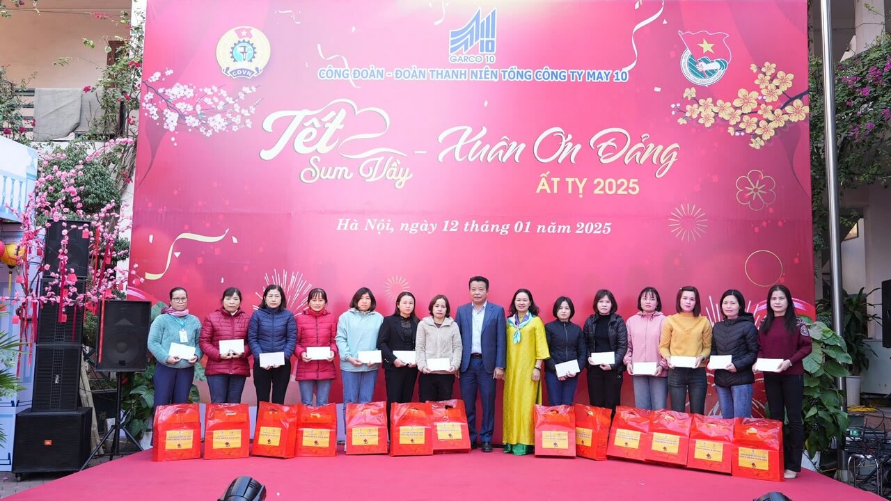 ẤM ÁP CHƯƠNG TRÌNH “TẾT SUM VẦY, XUÂN ƠN ĐẢNG NĂM 2025” TẠI MAY 10