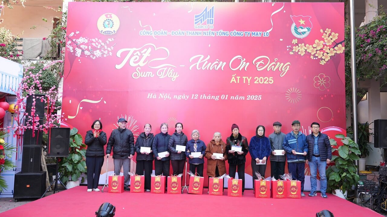 ẤM ÁP CHƯƠNG TRÌNH “TẾT SUM VẦY, XUÂN ƠN ĐẢNG NĂM 2025” TẠI MAY 10