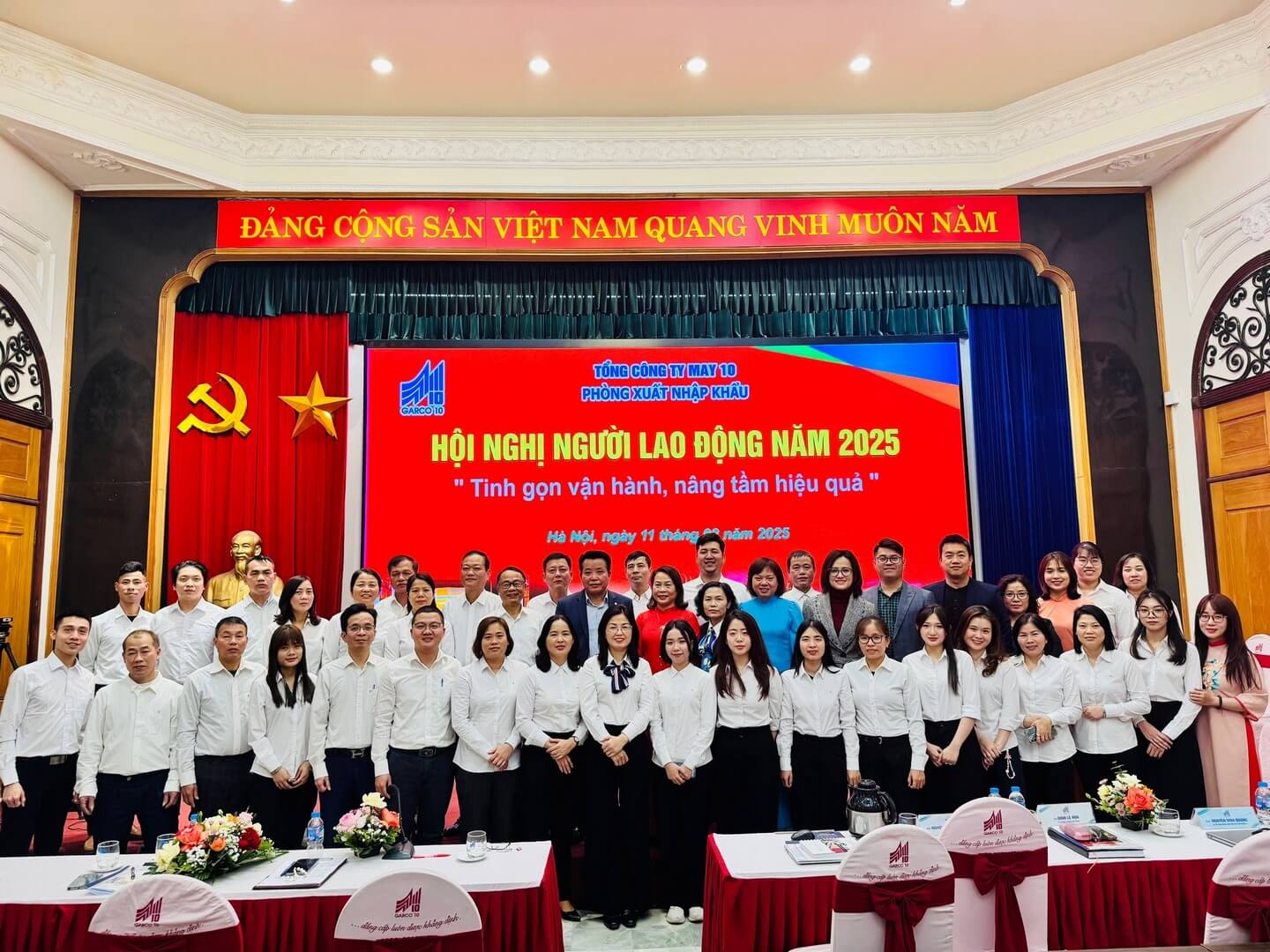 Hội nghị NLĐ TCT May 10 –  “Tinh gọn vận hành, nâng tầm hiệu quả”