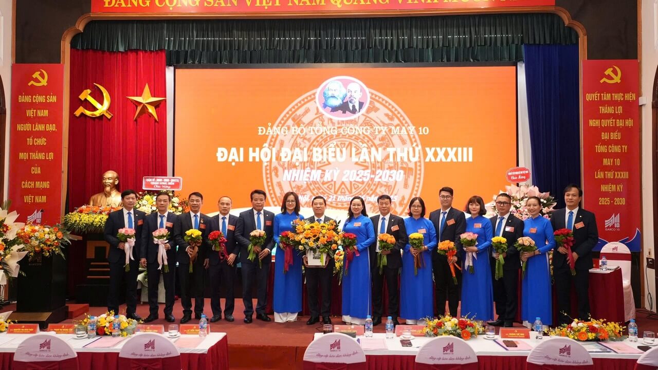 Đại hội đại biểu Đảng bộ Tổng Công ty May 10 lần thứ XXXIII – Nhiệm kỳ 2025-2030