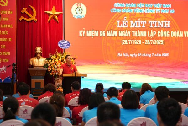 Công đoàn May 10 sơ kết hoạt động Công đoàn 6 tháng đầu năm 2025