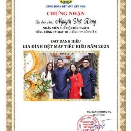 Vinh danh gia đình CNLĐ Dệt May tiêu biểu năm 2025