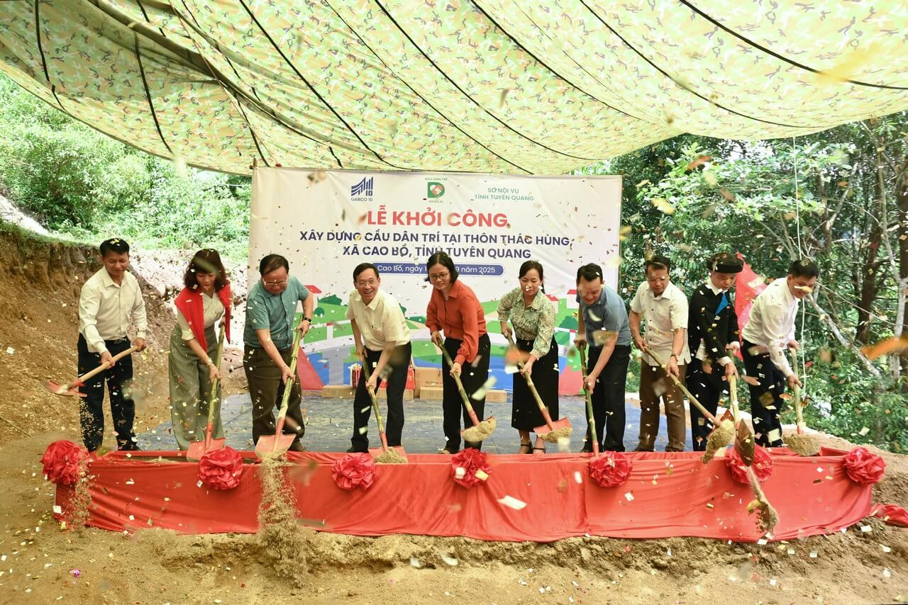 May 10 tài trợ xây dựng Cầu Dân trí số 8 tại xã Cao Bồ, tỉnh Tuyên Quang