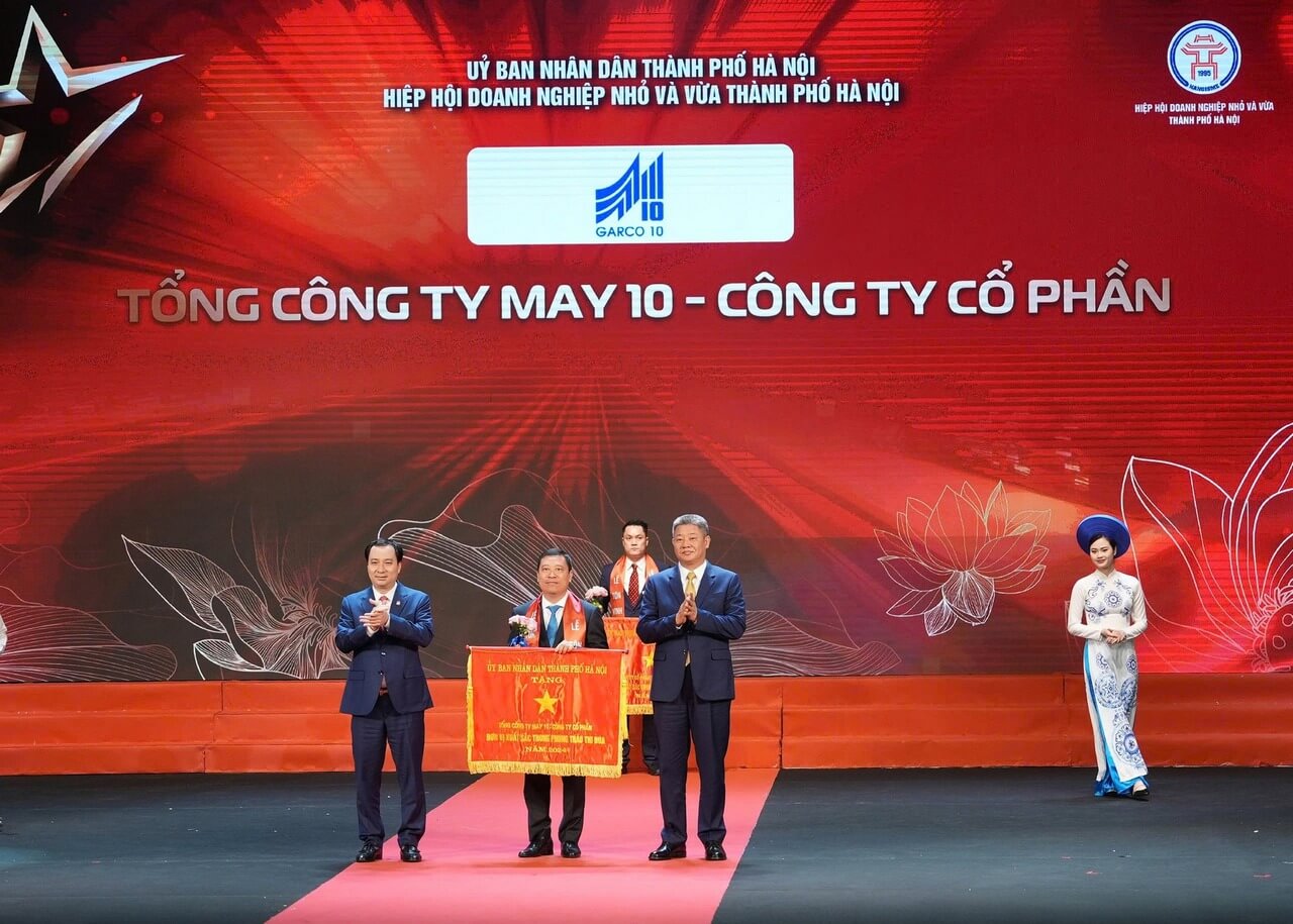 MAY 10 ĐƯỢC VINH DANH TẠI LỄ TÔN VINH DOANH NGHIỆP – DOANH NHÂN THĂNG LONG TIÊU BIỂU NĂM 2025