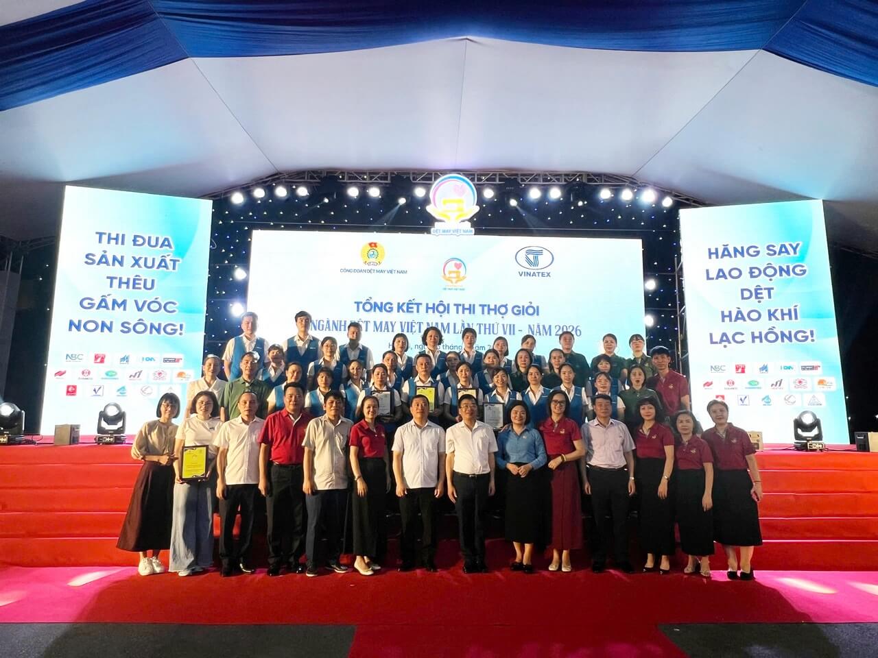 TỔNG KẾT, TRAO GIẢI HỘI THI THỢ GIỎI NGÀNH DỆT MAY VIỆT NAM LẦN THỨ VII – NĂM 2026, LĨNH VỰC MAY DỆT THOI