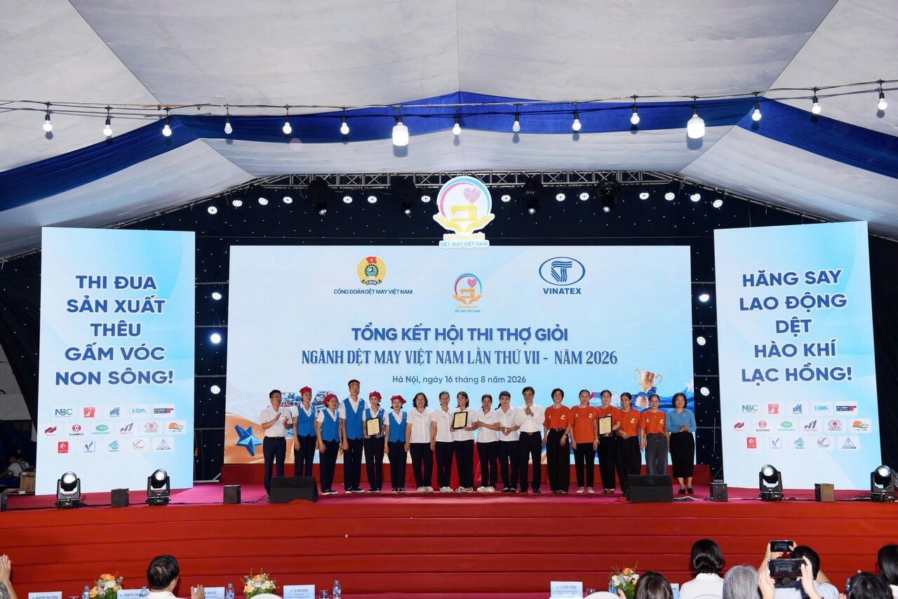 TỔNG KẾT, TRAO GIẢI HỘI THI THỢ GIỎI NGÀNH DỆT MAY VIỆT NAM LẦN THỨ VII – NĂM 2026, LĨNH VỰC MAY DỆT THOI