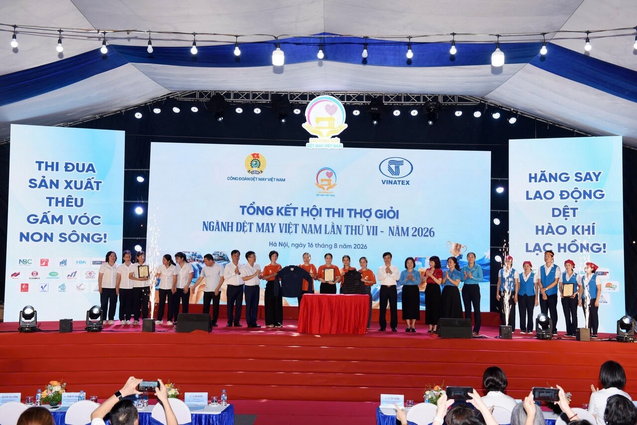 TỔNG KẾT, TRAO GIẢI HỘI THI THỢ GIỎI NGÀNH DỆT MAY VIỆT NAM LẦN THỨ VII – NĂM 2026, LĨNH VỰC MAY DỆT THOI