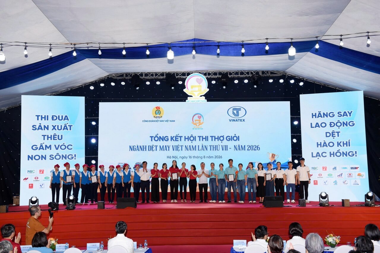 TỔNG KẾT, TRAO GIẢI HỘI THI THỢ GIỎI NGÀNH DỆT MAY VIỆT NAM LẦN THỨ VII – NĂM 2026, LĨNH VỰC MAY DỆT THOI