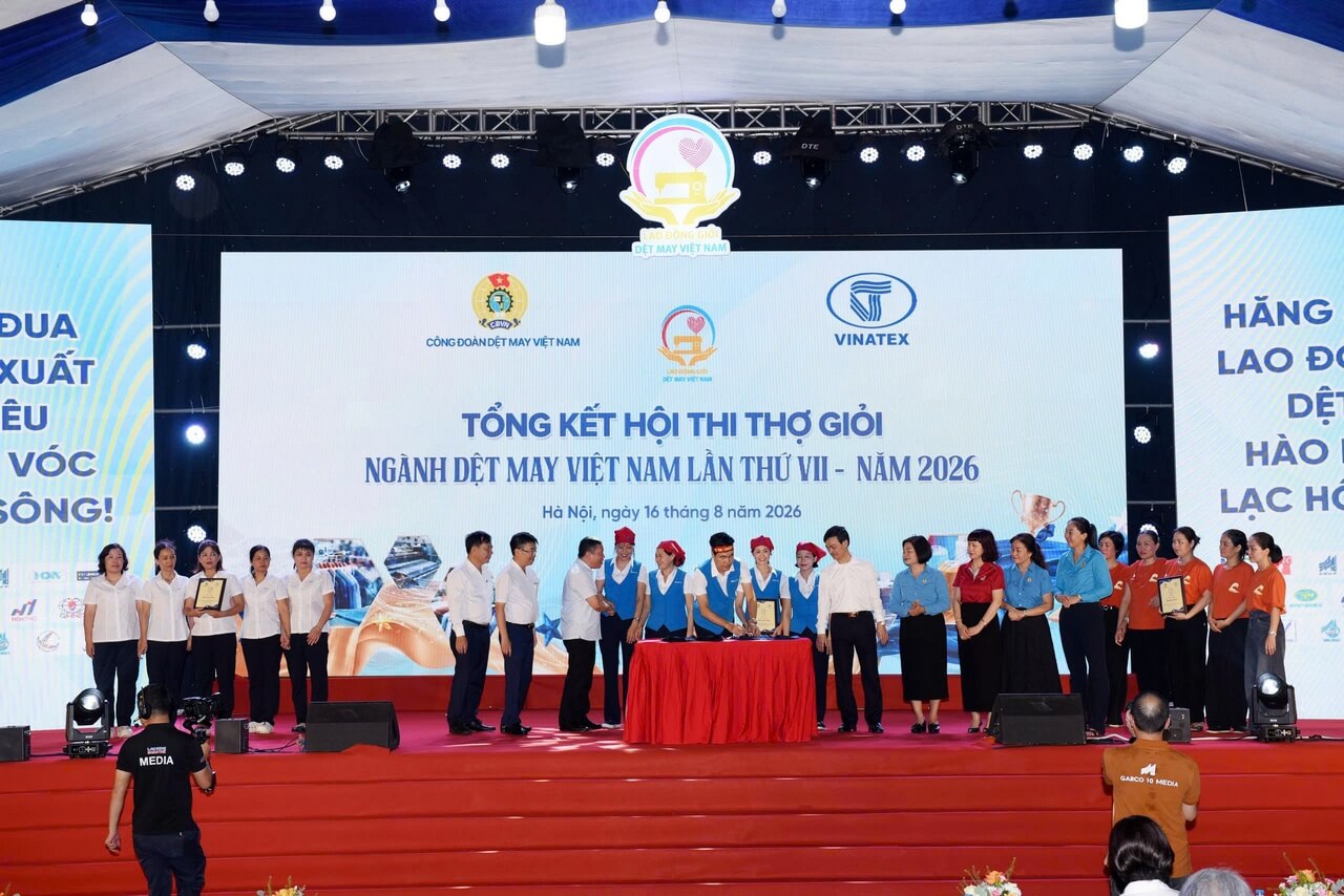 TỔNG KẾT, TRAO GIẢI HỘI THI THỢ GIỎI NGÀNH DỆT MAY VIỆT NAM LẦN THỨ VII – NĂM 2026, LĨNH VỰC MAY DỆT THOI