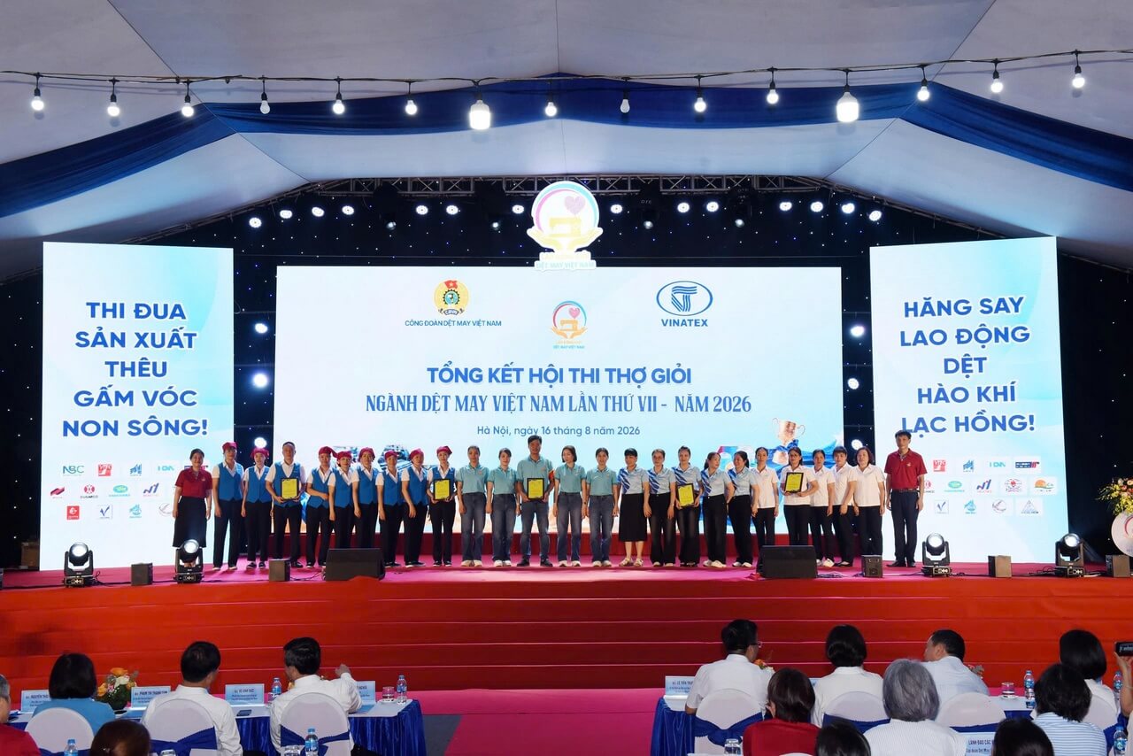 TỔNG KẾT, TRAO GIẢI HỘI THI THỢ GIỎI NGÀNH DỆT MAY VIỆT NAM LẦN THỨ VII – NĂM 2026, LĨNH VỰC MAY DỆT THOI