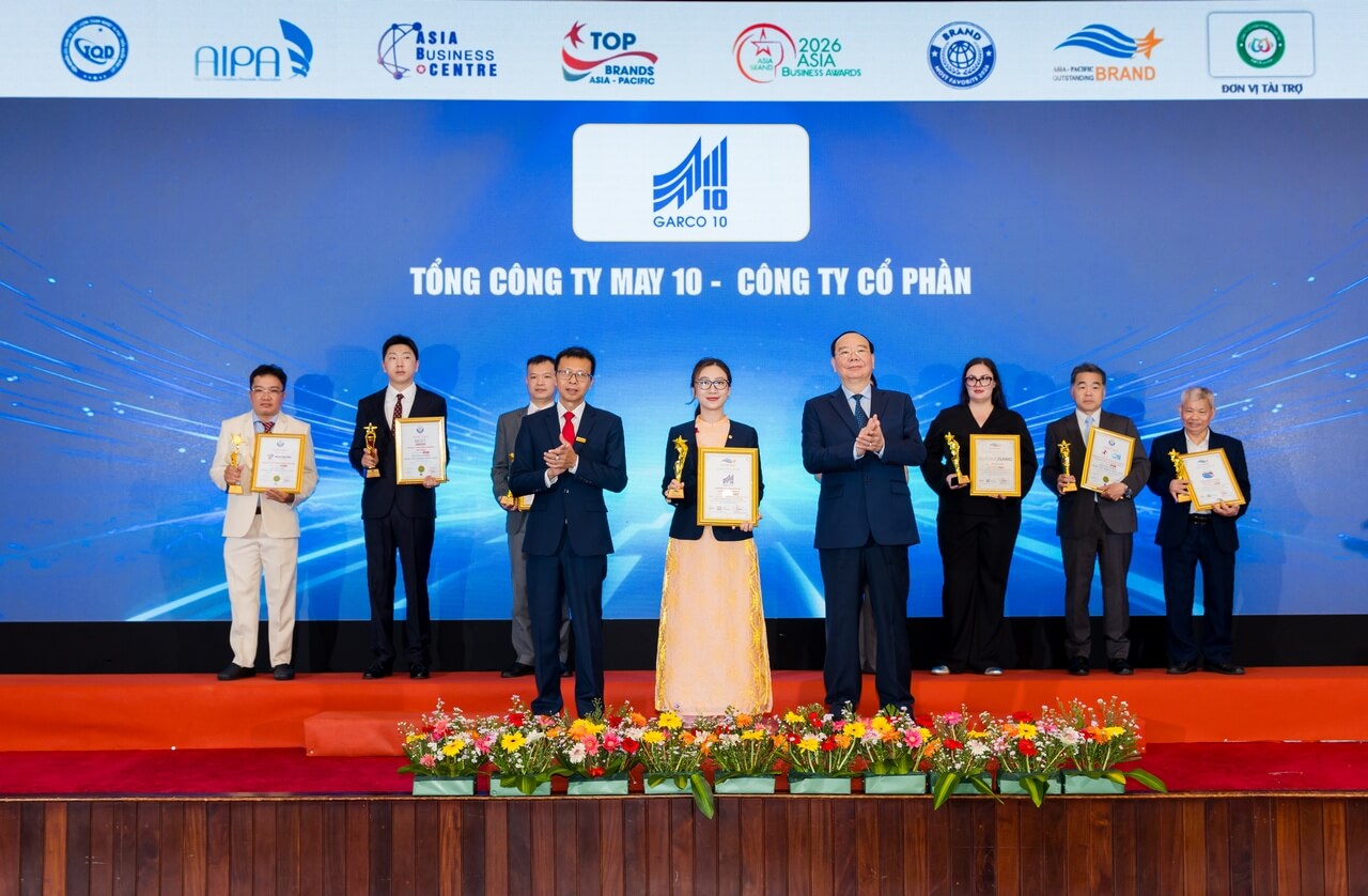 MAY 10 XƯỚNG TÊN TRONG TOP 5 THƯƠNG HIỆU TIÊU BIỂU 2026