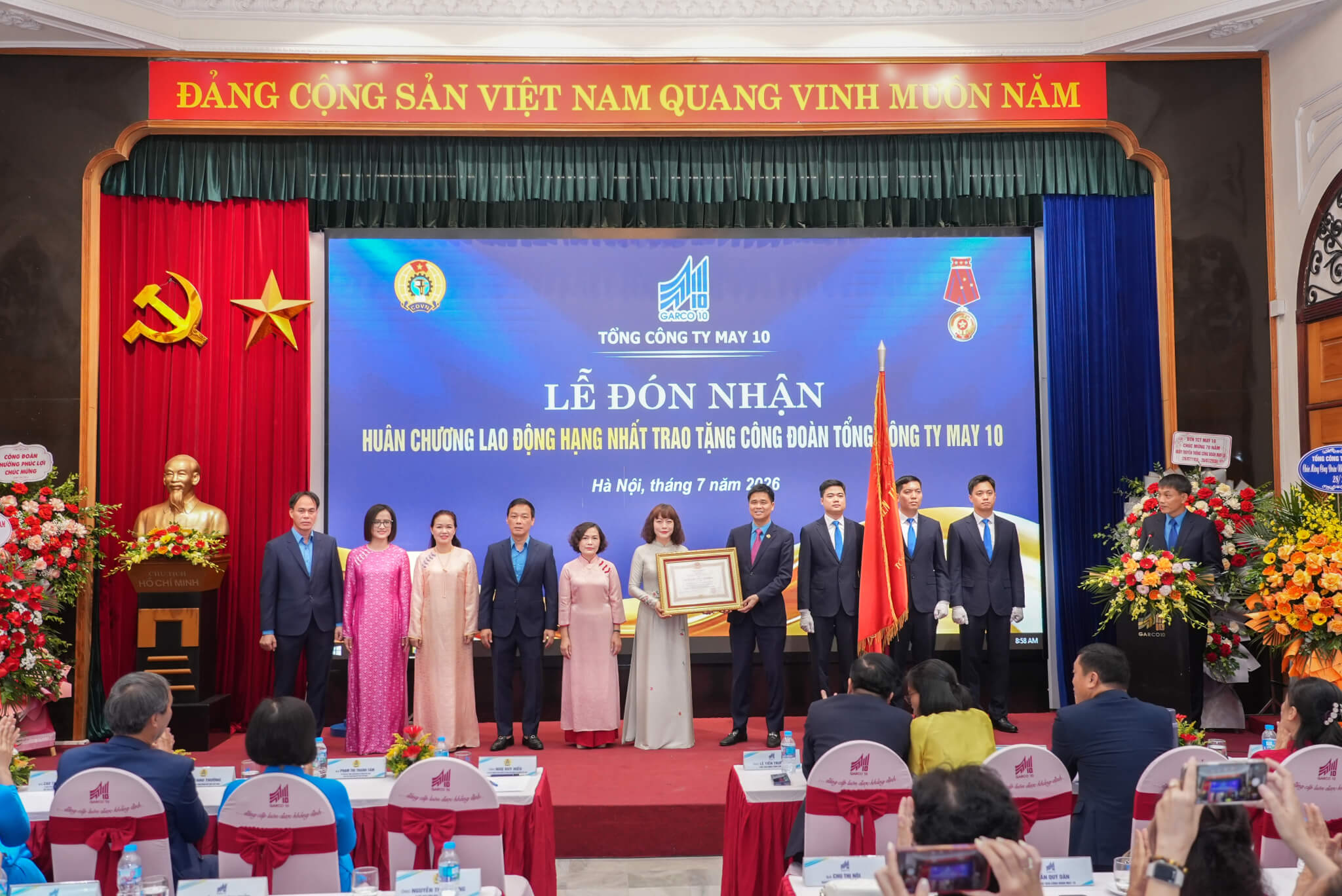 Lễ kỷ niệm 70 năm truyền thống Công đoàn May 10 và đón nhận Huân chương Lao động hạng Nhất (Lần thứ 3)