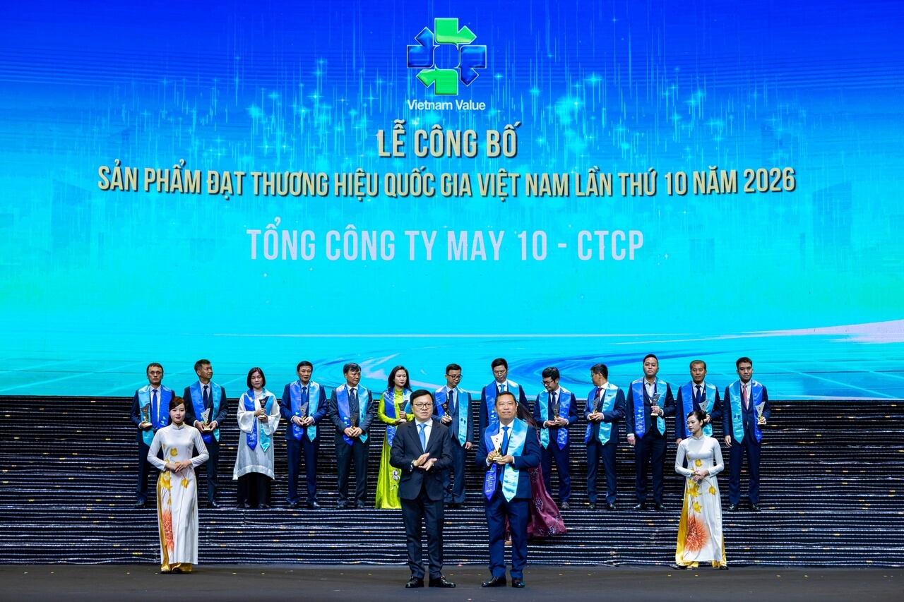 MAY 10 LẦN THỨ 8 LIÊN TIẾP ĐƯỢC VINH DANH THƯƠNG HIỆU QUỐC GIA VIỆT NAM