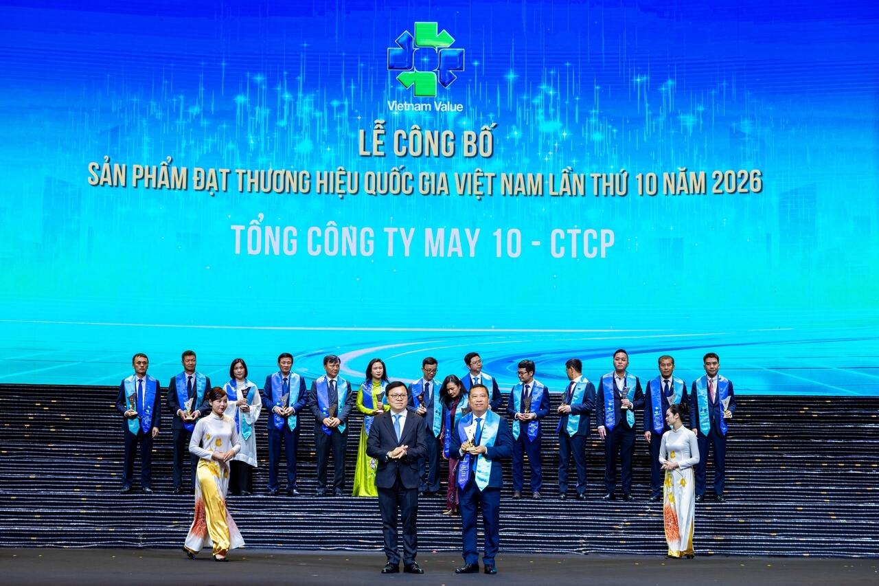 MAY 10 LẦN THỨ 8 LIÊN TIẾP ĐƯỢC VINH DANH THƯƠNG HIỆU QUỐC GIA VIỆT NAM